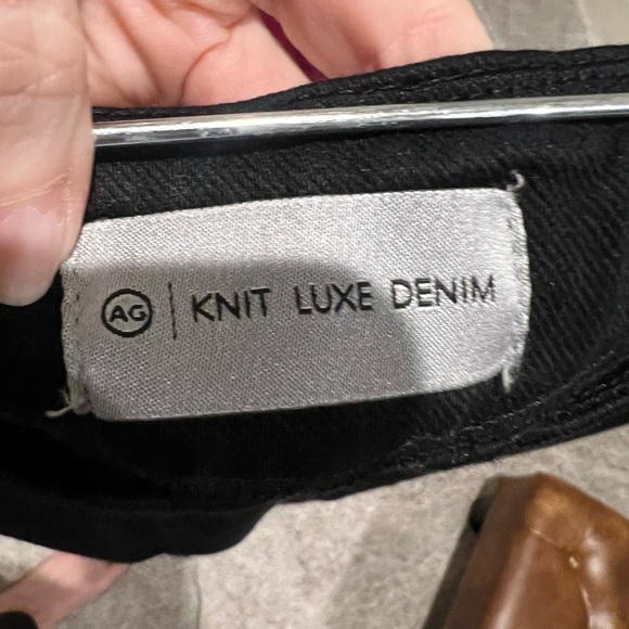 AG Knit Luxe Denim Leggings Black Sz 30R - Picture 7 of 12